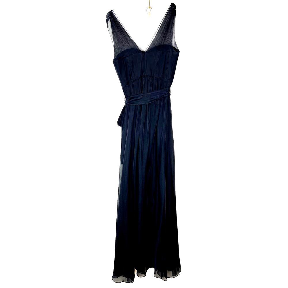 BHLDN Hitherto Gown Black Sleeveless Sheer Tulle Sweetheart Tie Bridesmaid 2 - Picture 4 of 8
